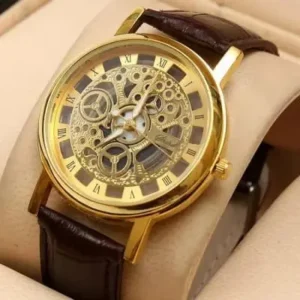 Leather Skeleton Watches for Men-TW002|
