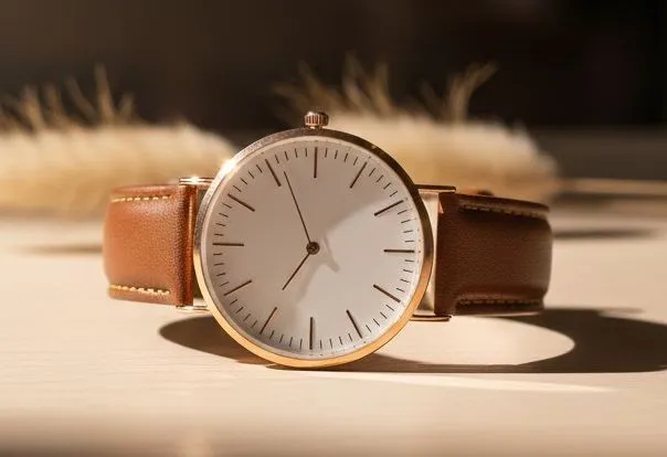 Elegant Minimalist Men's Analog Watch - Premium Brown - Image 3